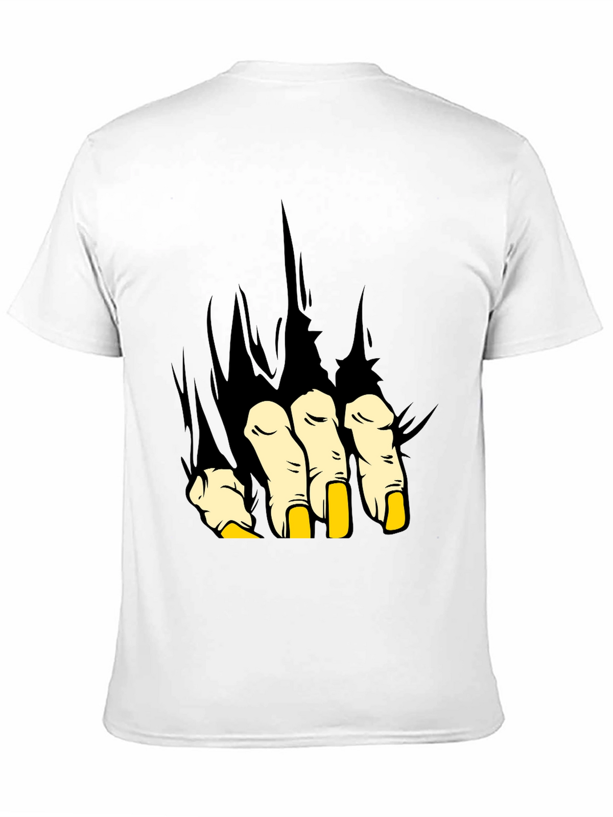 Monster Hand Graphic Print Black T-Shirt