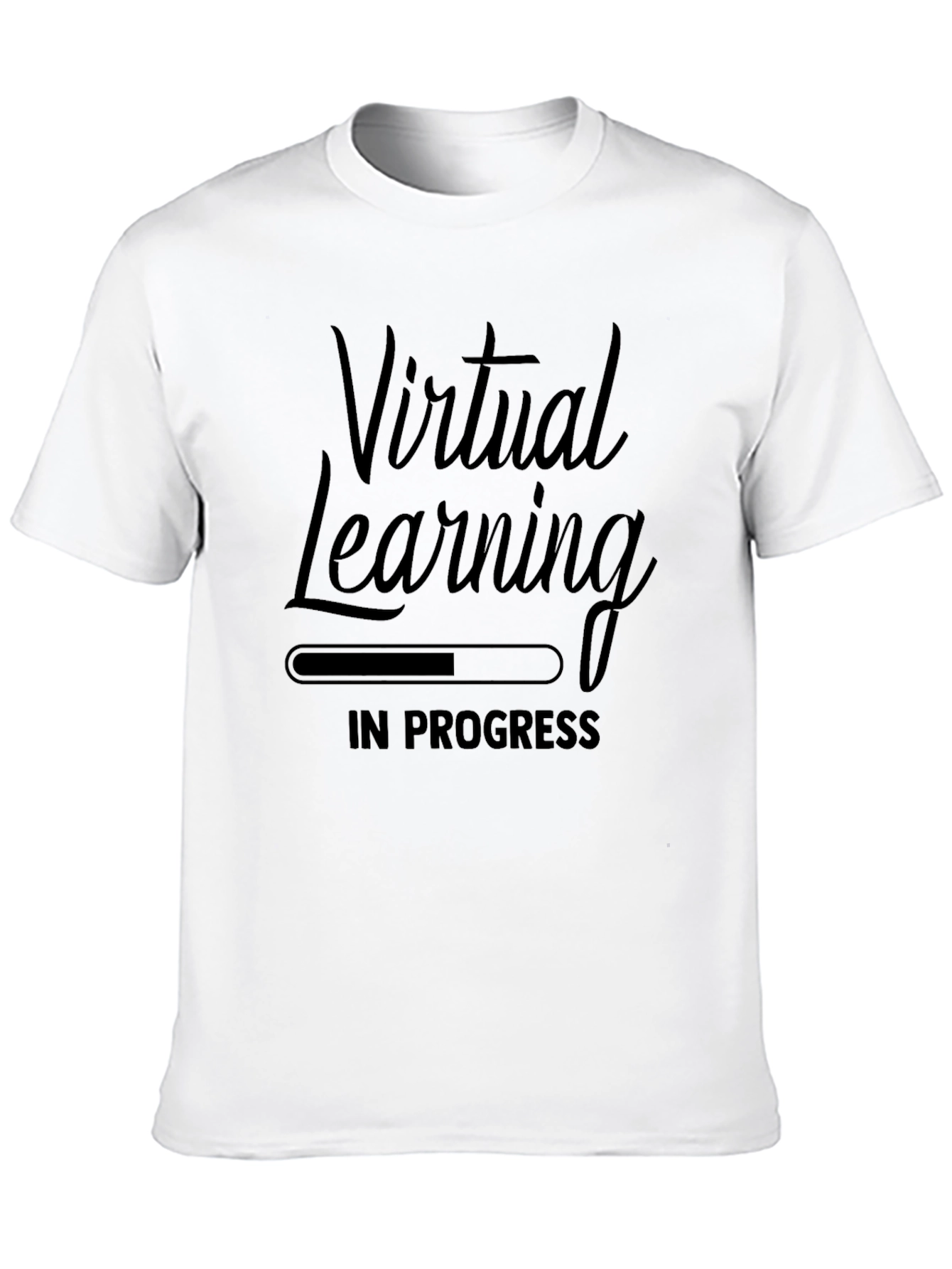Virtual Learning In Progress Graphic Tee - Black