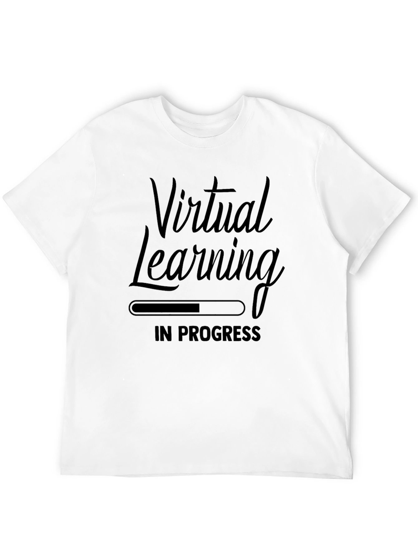 Virtual Learning In Progress Graphic Tee - Black