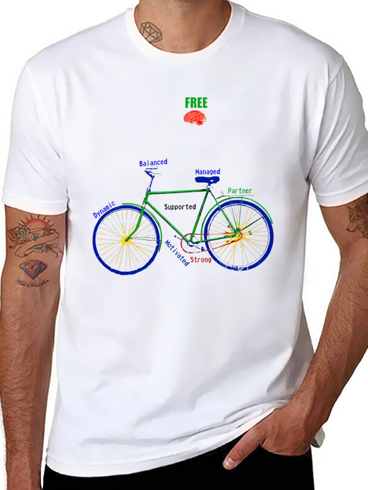 Unique Bike Graphic T-Shirt - Thoughtful Design