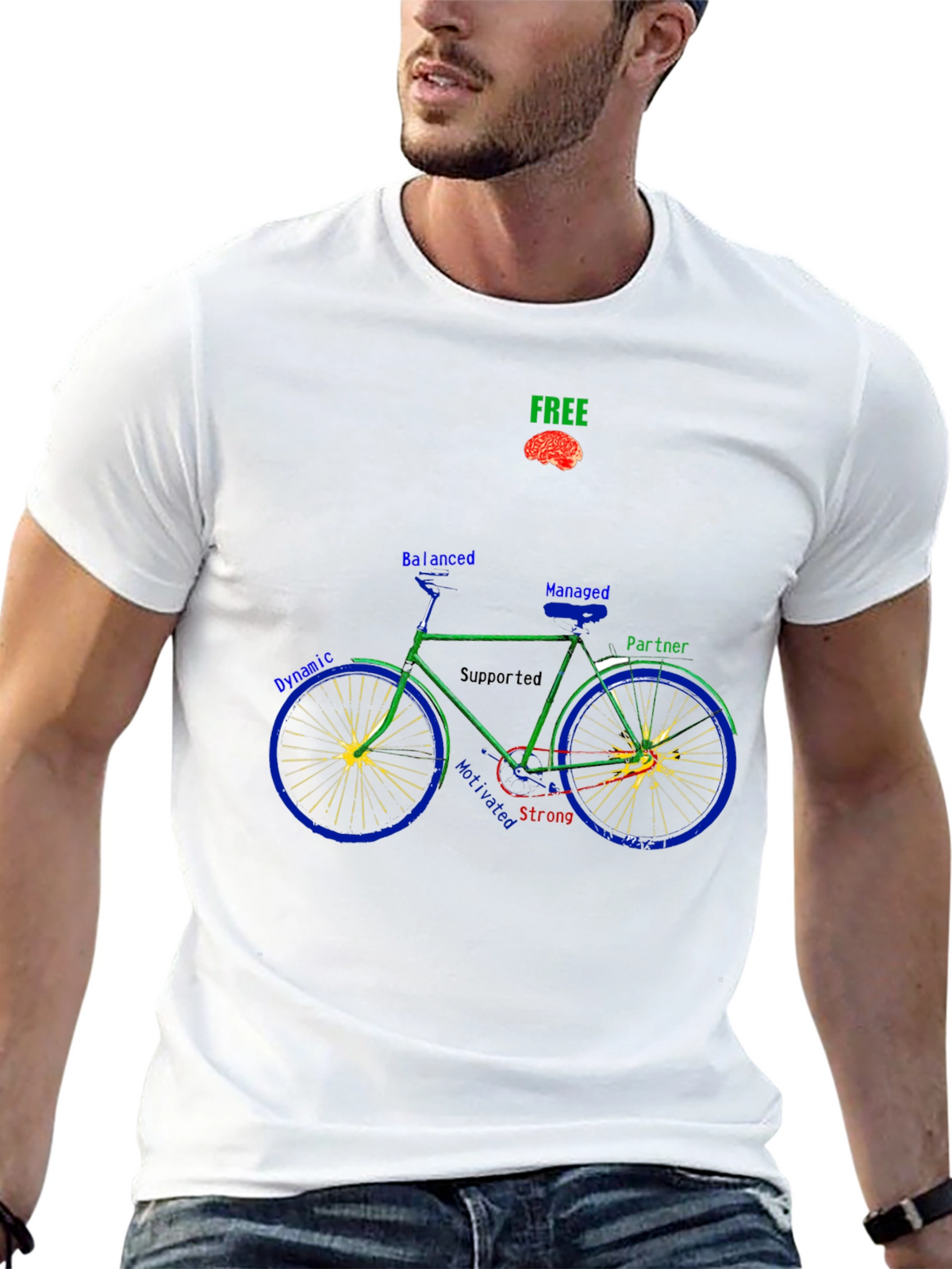 Unique Bike Graphic T-Shirt - Thoughtful Design
