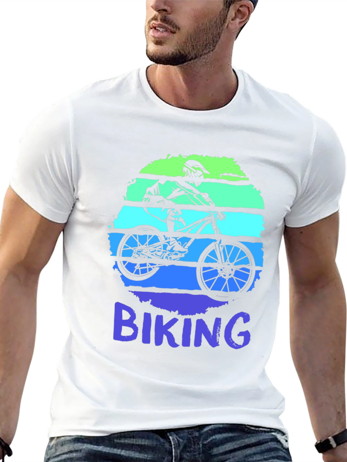 Retro Biking T-Shirt - Mountain Bike Graphic Tee