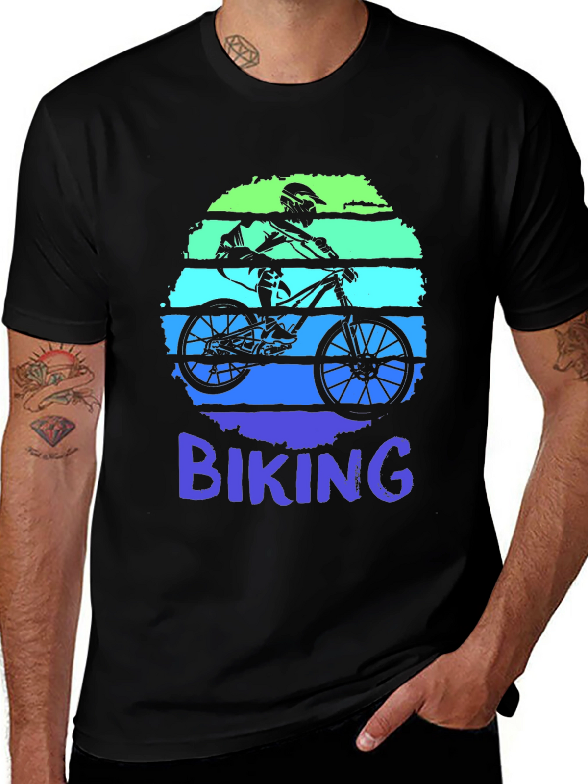 Retro Biking T-Shirt - Mountain Bike Graphic Tee