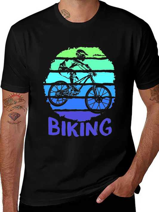 Retro Biking T-Shirt - Mountain Bike Graphic Tee