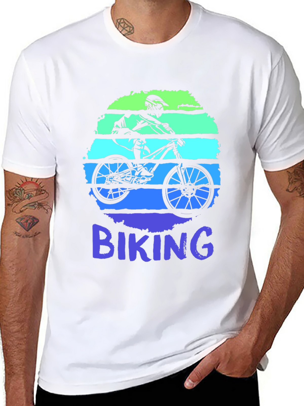 Retro Biking T-Shirt - Mountain Bike Graphic Tee