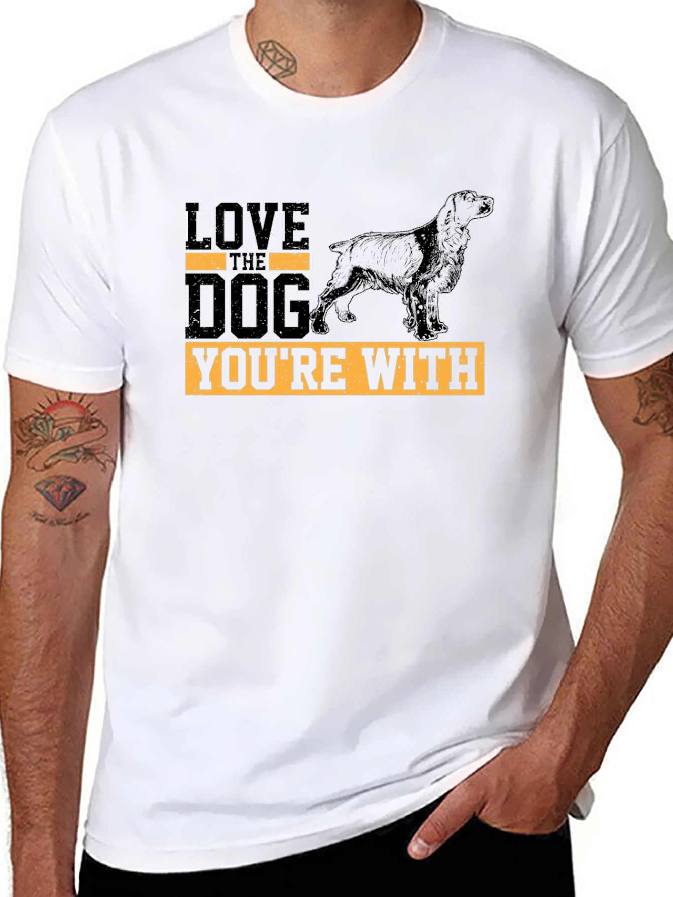 Love the Dog Youre With Graphic Tee