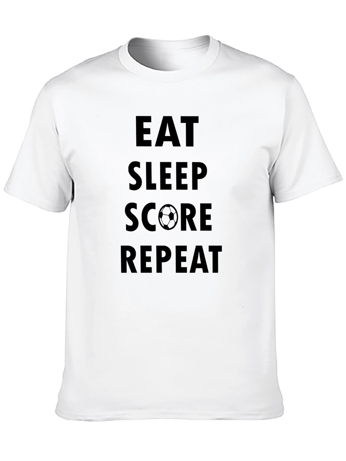 Eat Sleep Score Repeat Black T-Shirt