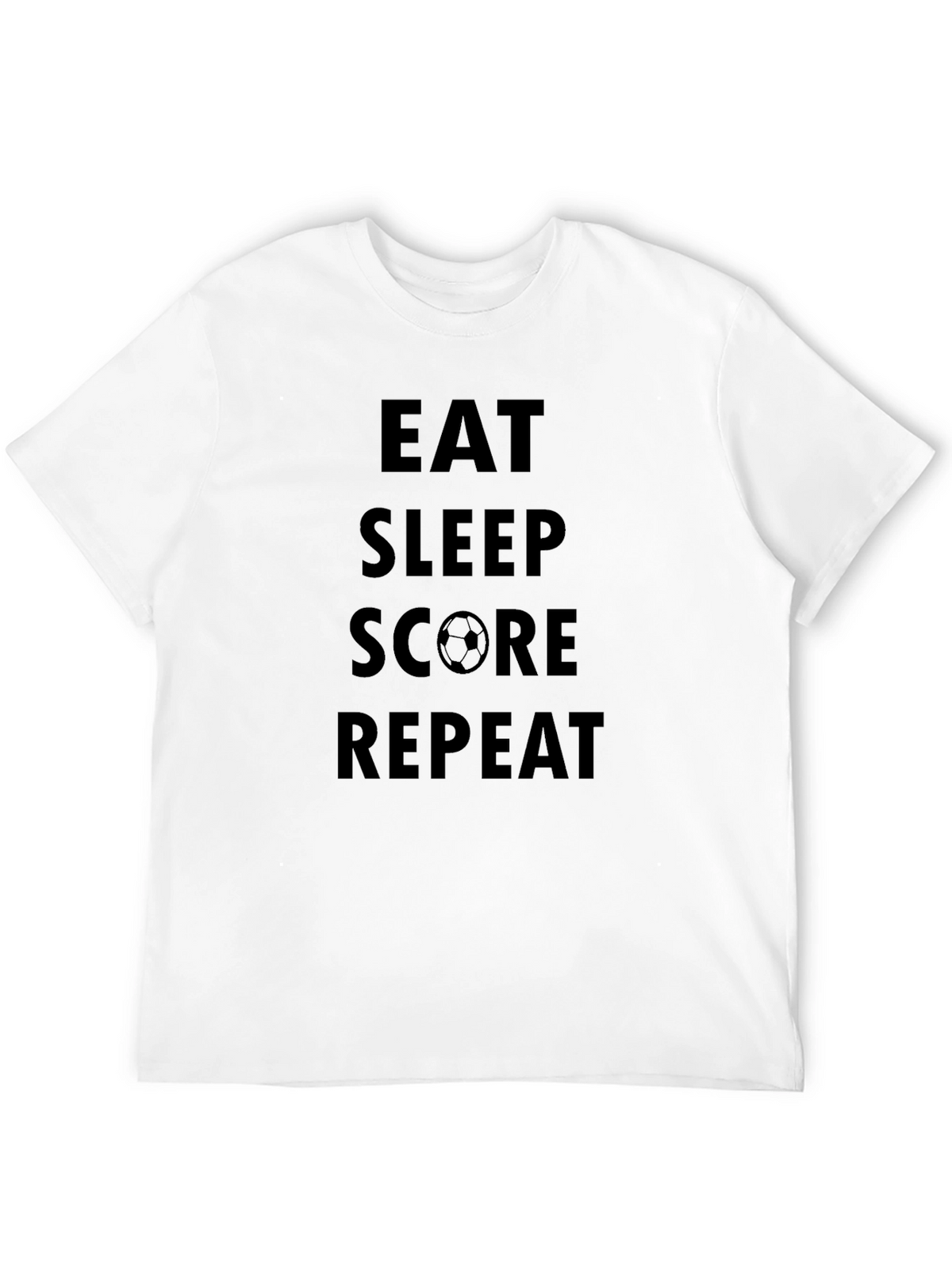 Eat Sleep Score Repeat Black T-Shirt