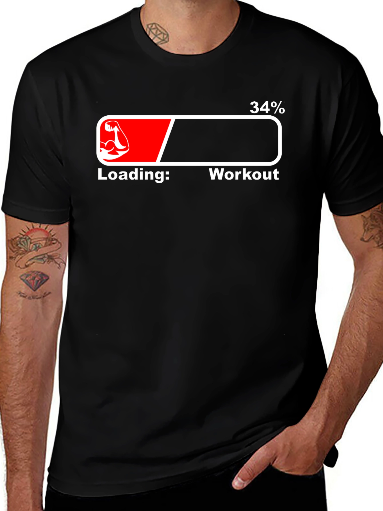 Workout Loading T-Shirt - Gym Motivation