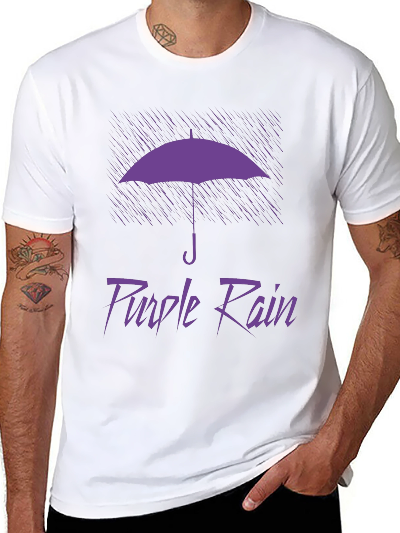 Purple Rain Graphic T-Shirt - Classic Design