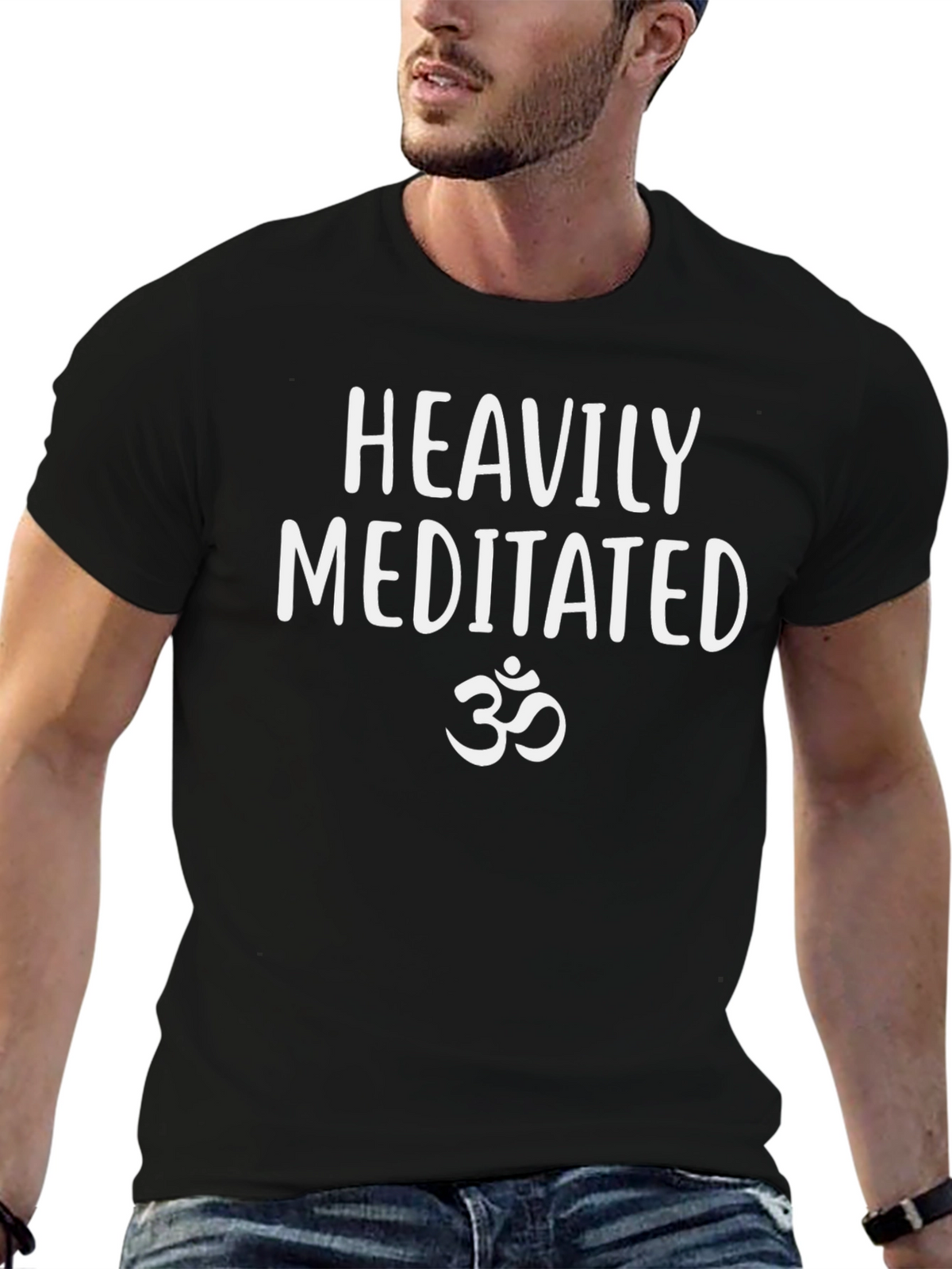 Heavily Meditated Black Graphic Tee