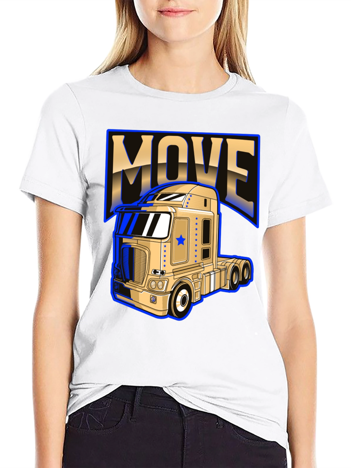 Move Trucker T-Shirt - Bold Graphic Design