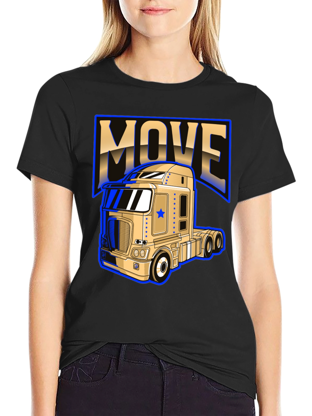Move Trucker T-Shirt - Bold Graphic Design