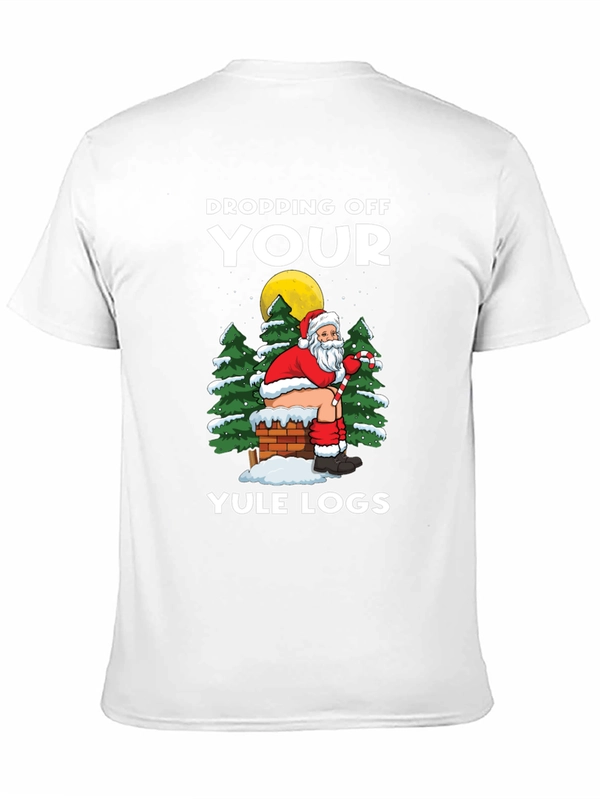 Dropping Off Your Yule Logs Funny Santa T-Shirt