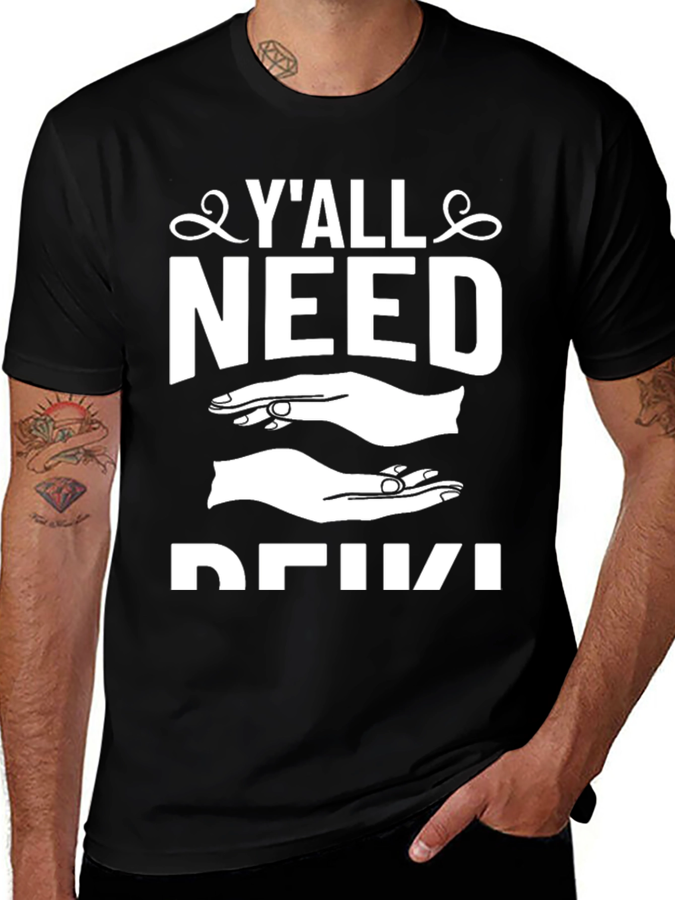 Yall Need Reiki Black T-Shirt