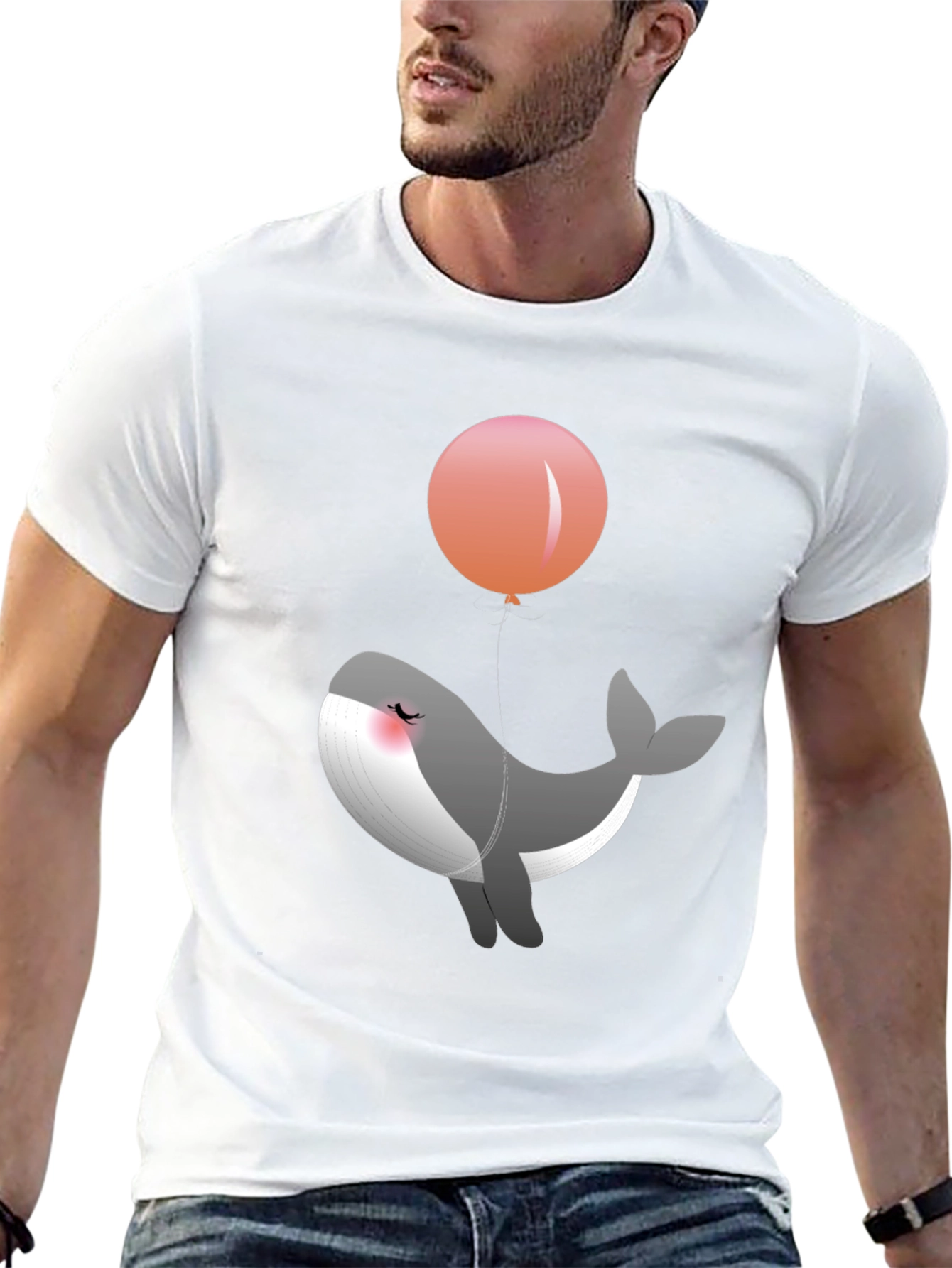 Whale Balloon T-Shirt - Cute Graphic Tee