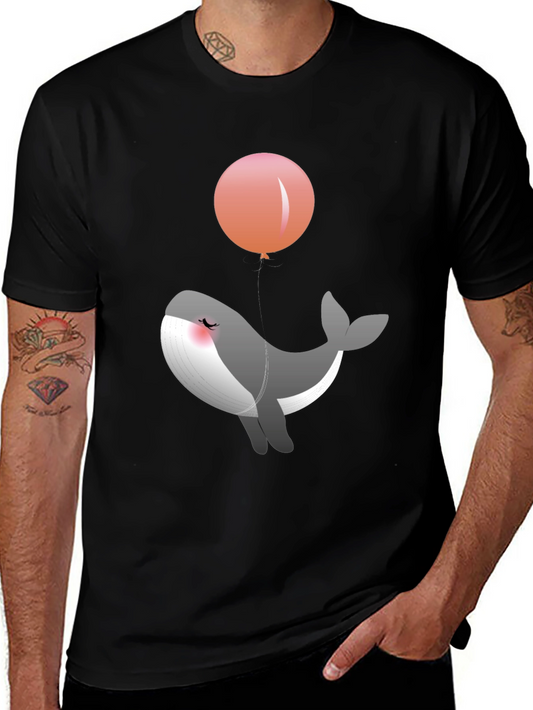 Whale Balloon T-Shirt - Cute Graphic Tee