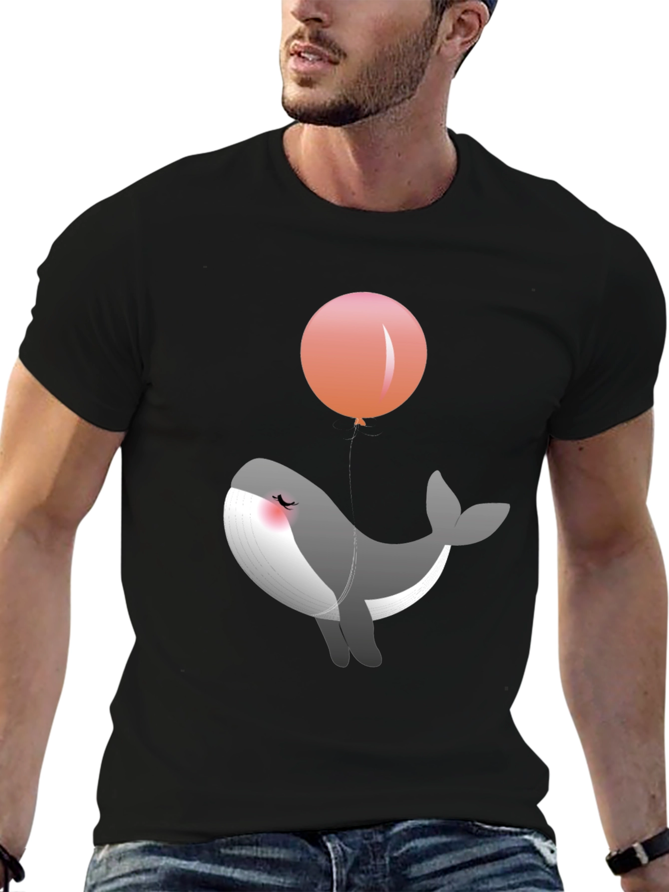 Whale Balloon T-Shirt - Cute Graphic Tee