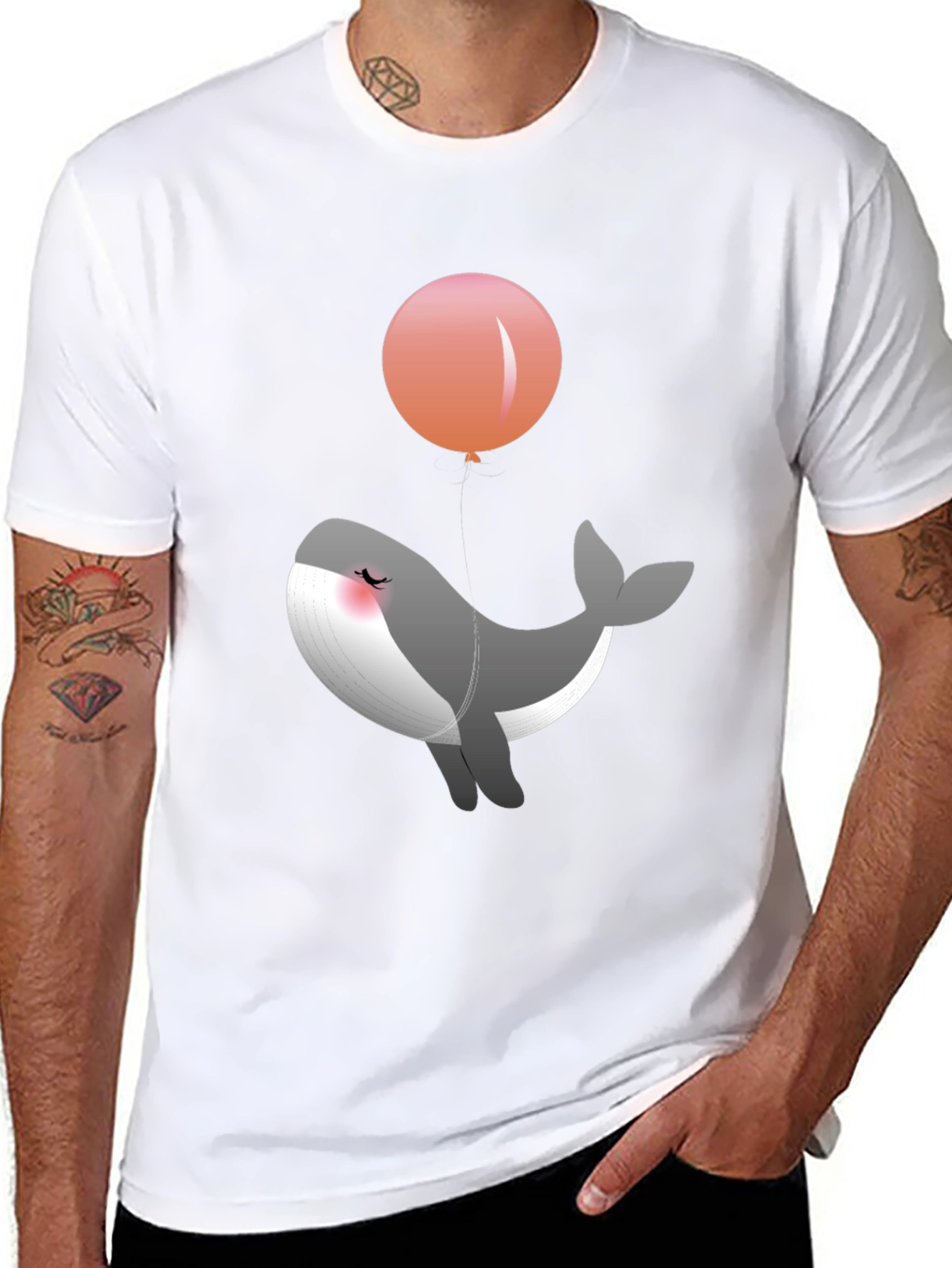 Whale Balloon T-Shirt - Cute Graphic Tee