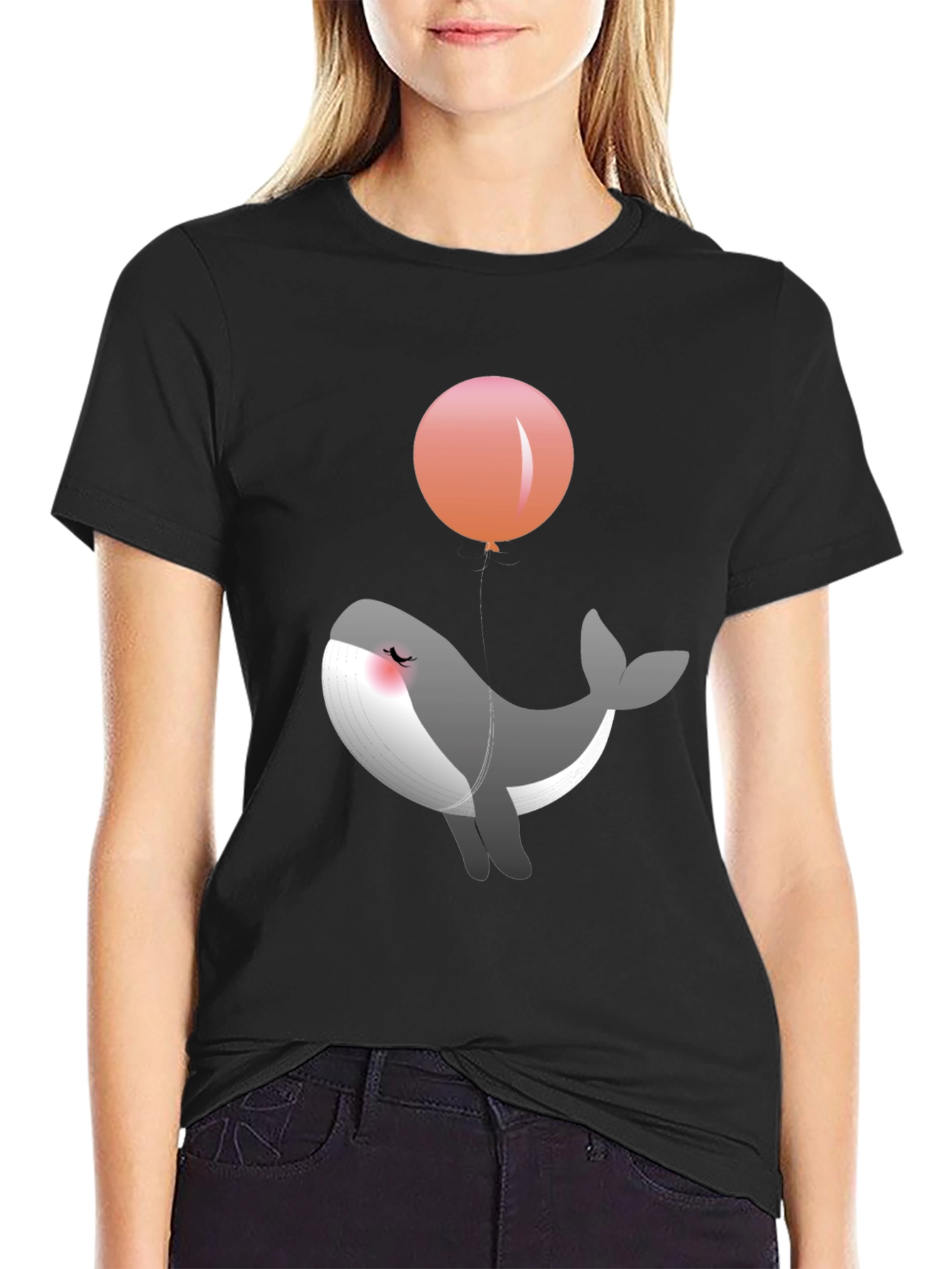 Whale Balloon T-Shirt - Cute Graphic Tee