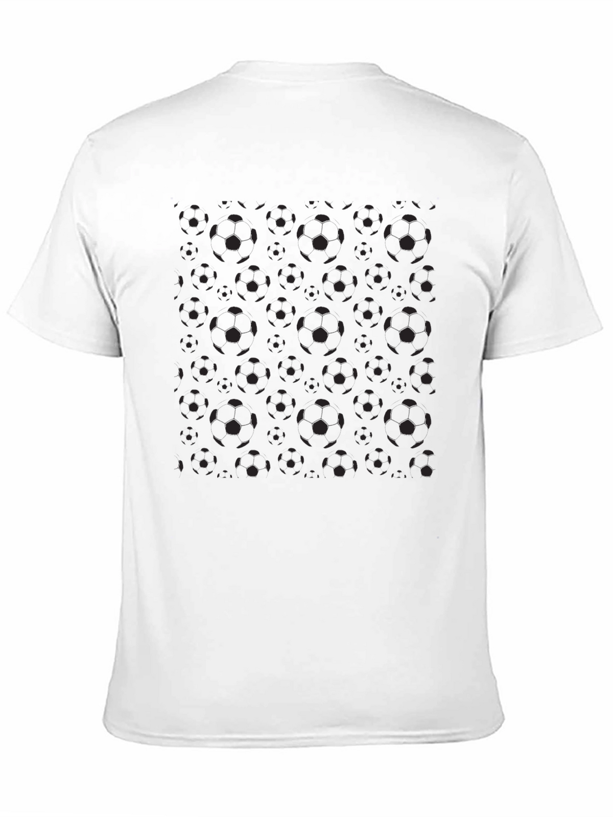 Black Soccer Ball Pattern T-Shirt