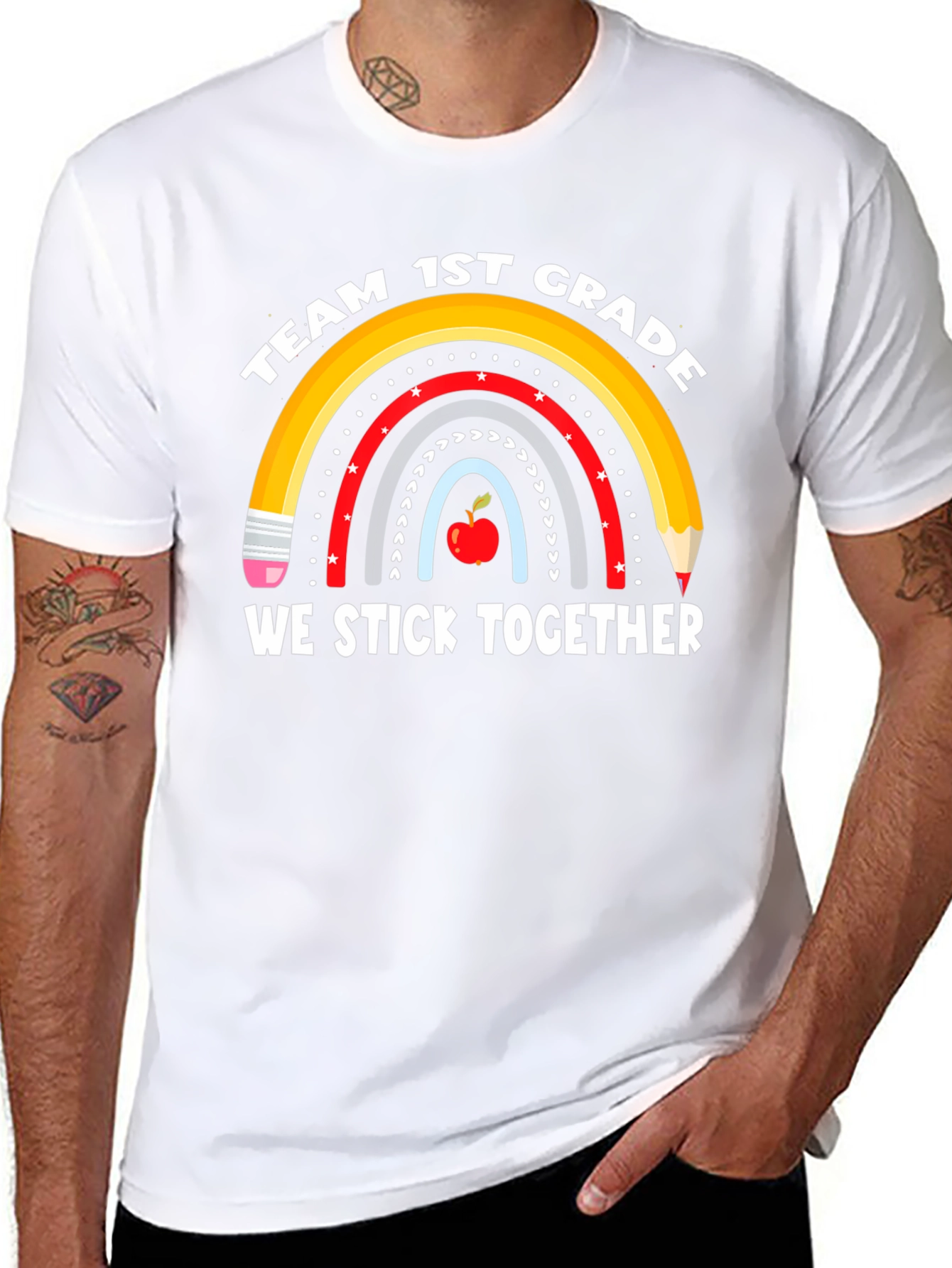 Team 1st Grade Teacher Shirt - We Stick Together