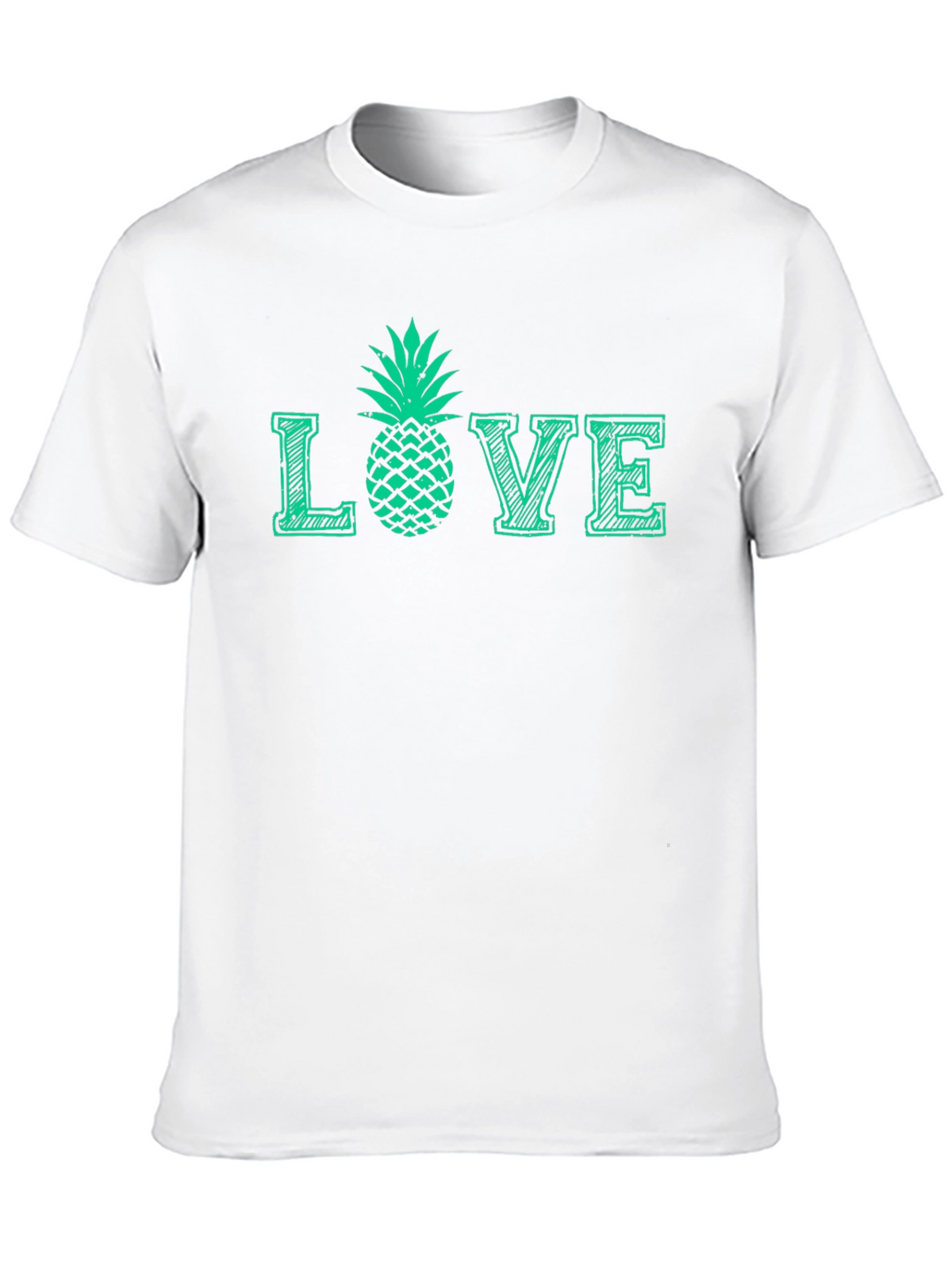 Love Pineapple Graphic T-Shirt - Black