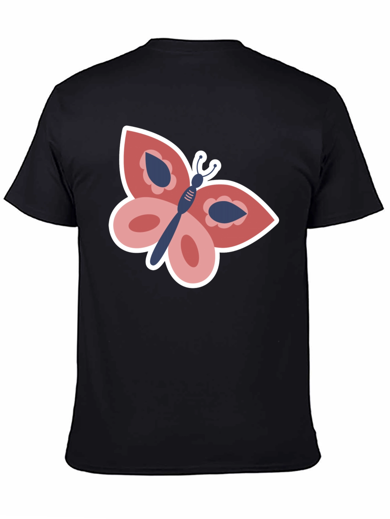 Butterfly Graphic Tee - Stylish Black T-Shirt