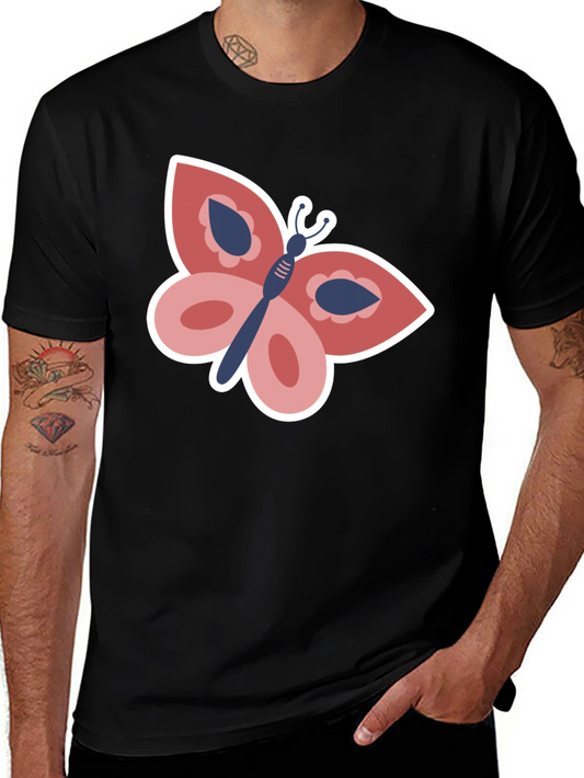 Butterfly Graphic Tee - Stylish Black T-Shirt