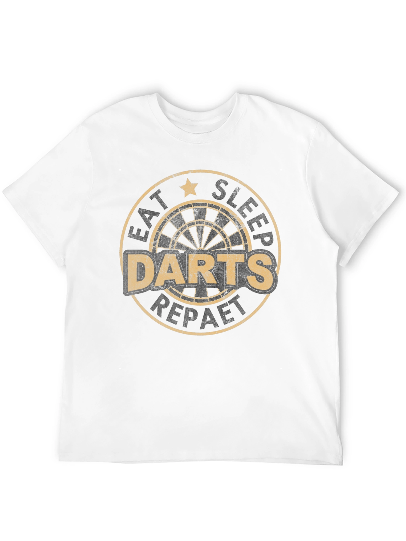 Eat Sleep Darts Repeat Black Graphic Tee