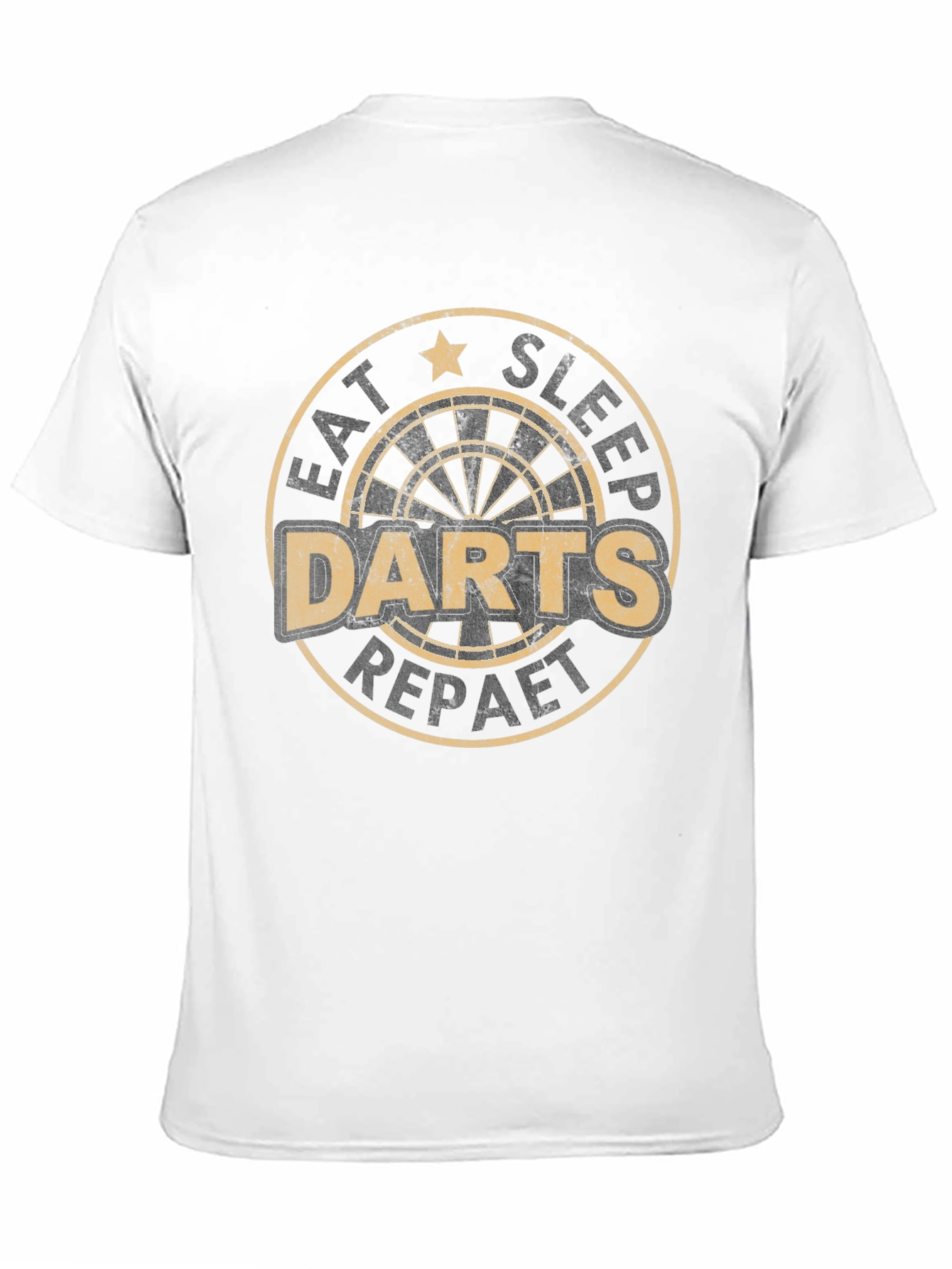 Eat Sleep Darts Repeat Black Graphic Tee