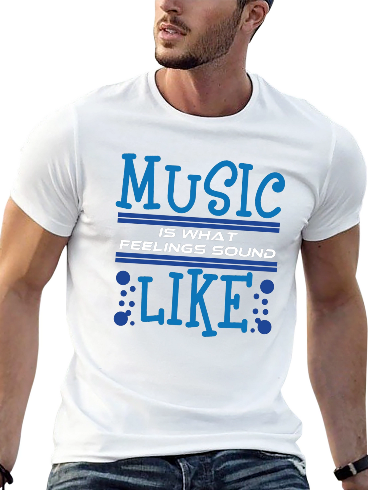Music Is What Feelings Sound Like Graphic T-Shirt