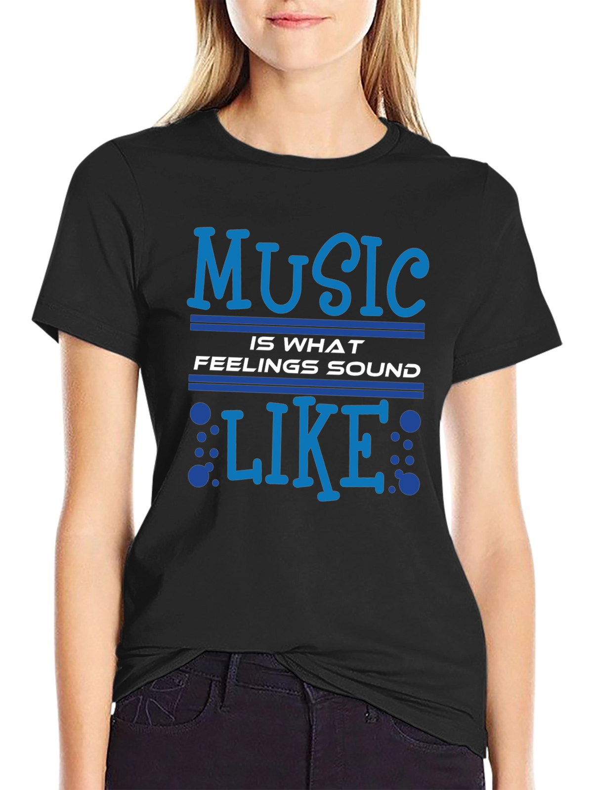 Music Is What Feelings Sound Like Graphic T-Shirt