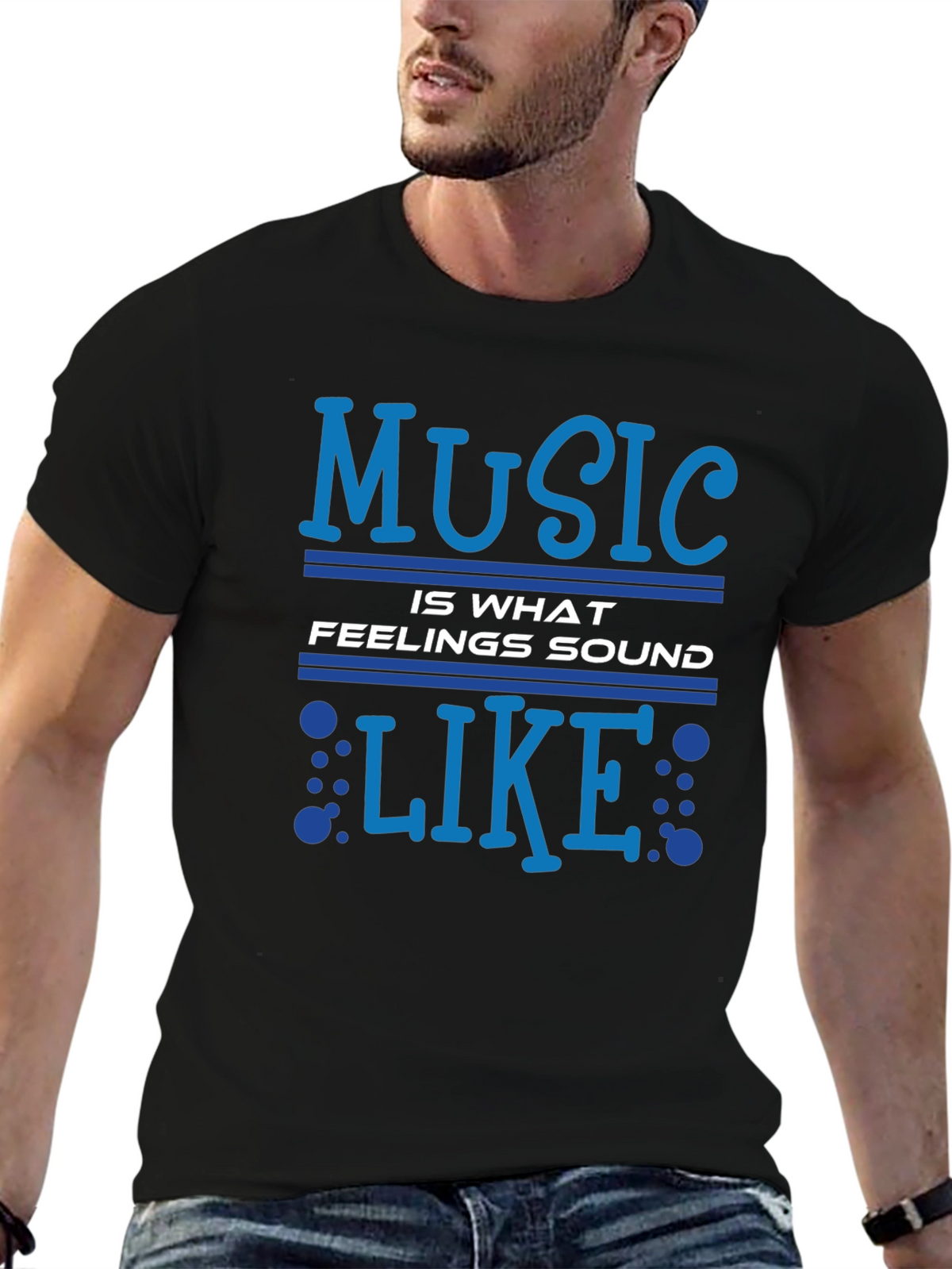 Music Is What Feelings Sound Like Graphic T-Shirt