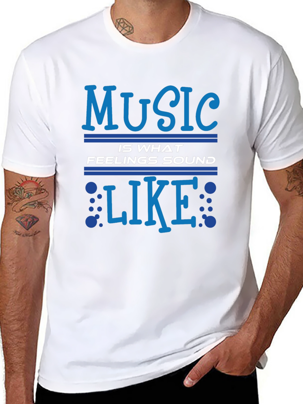 Music Is What Feelings Sound Like Graphic T-Shirt