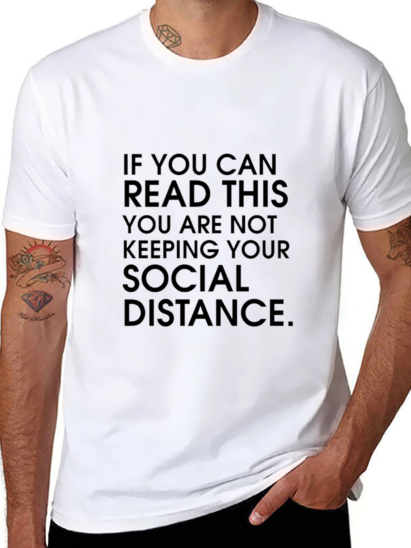 Social Distance Graphic Tee - Funny Statement Shirt