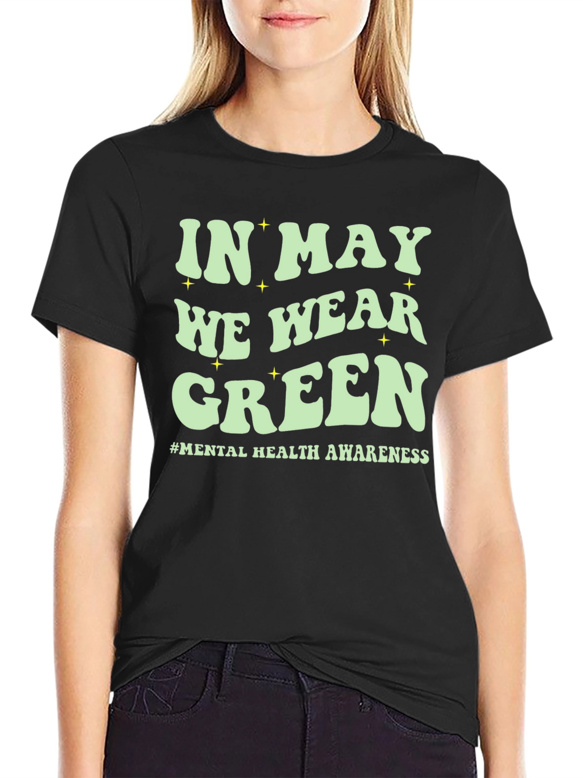 In May We Wear Green Mental Health Awareness T-Shirt