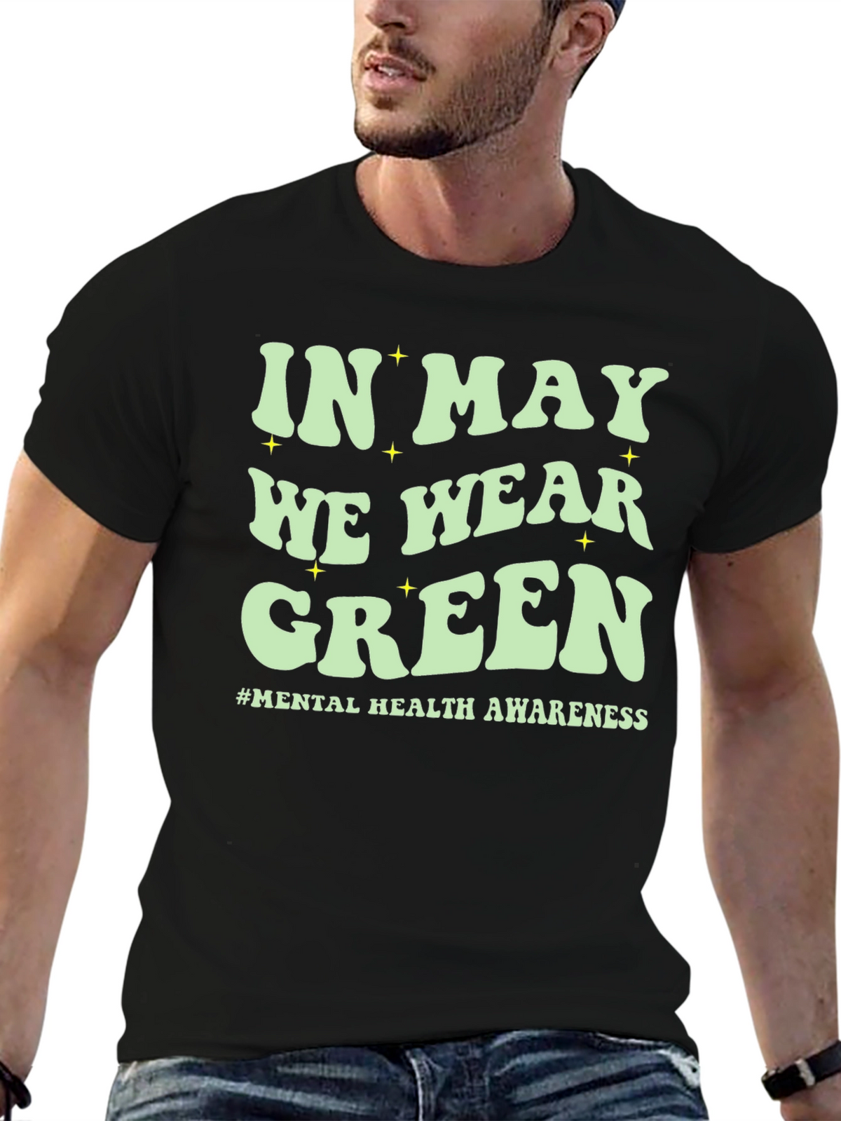In May We Wear Green Mental Health Awareness T-Shirt