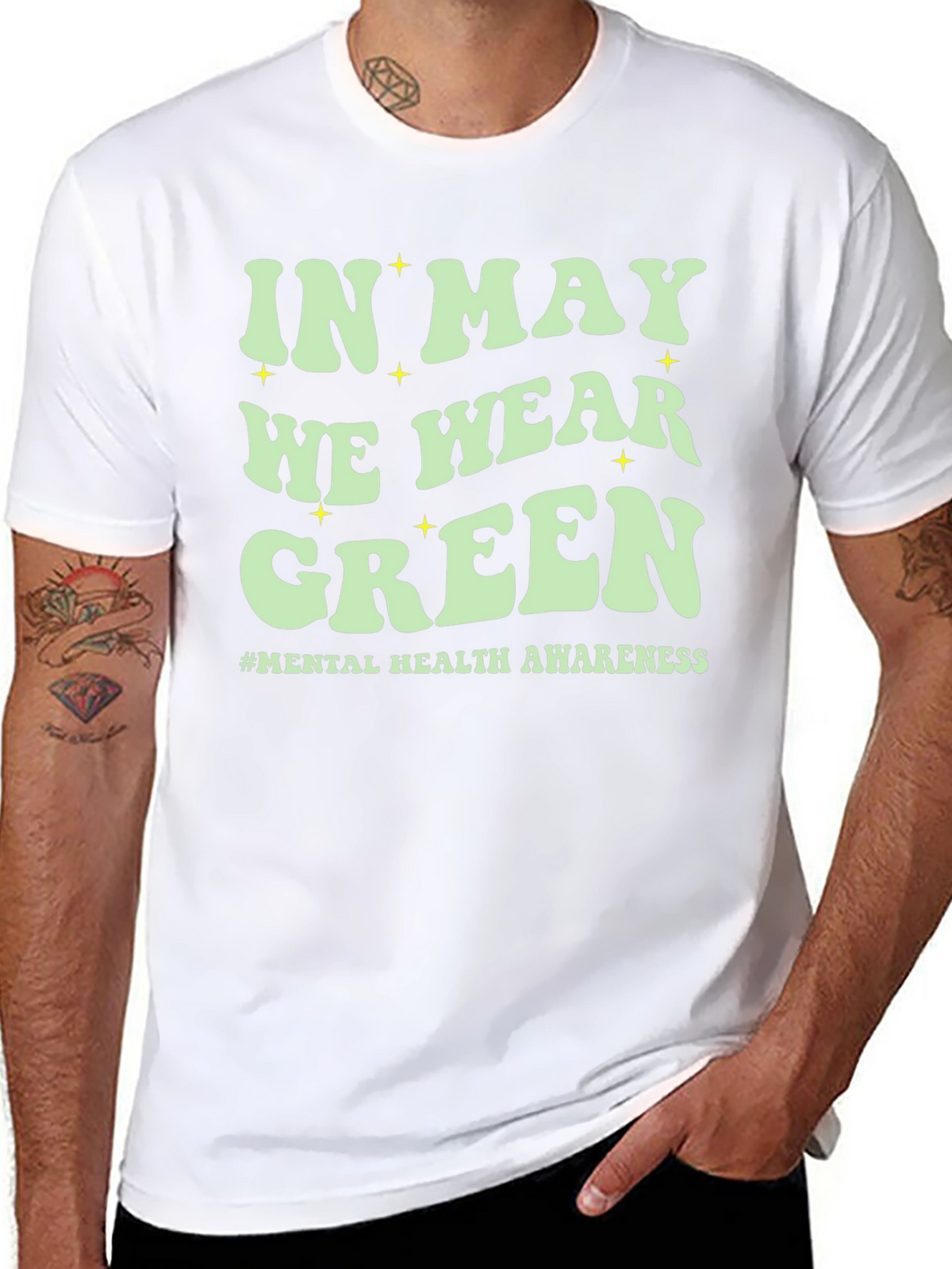 In May We Wear Green Mental Health Awareness T-Shirt