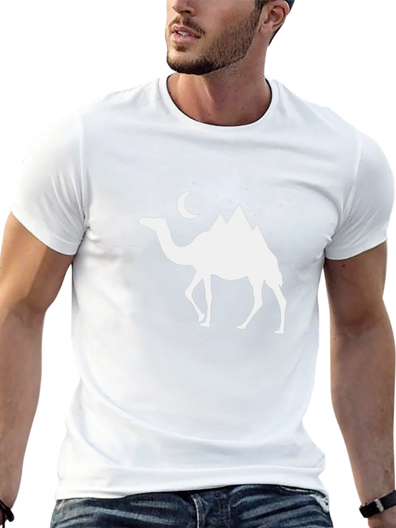 Camel Mountain Moon Graphic Tee