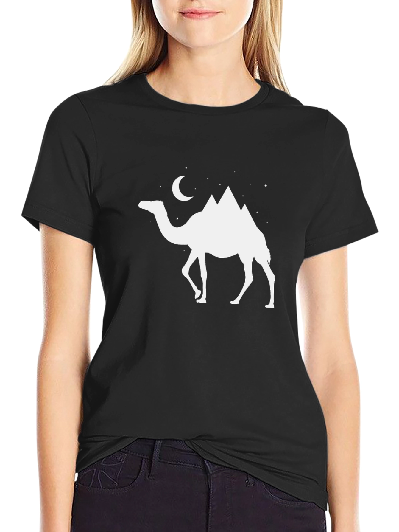 Camel Mountain Moon Graphic Tee