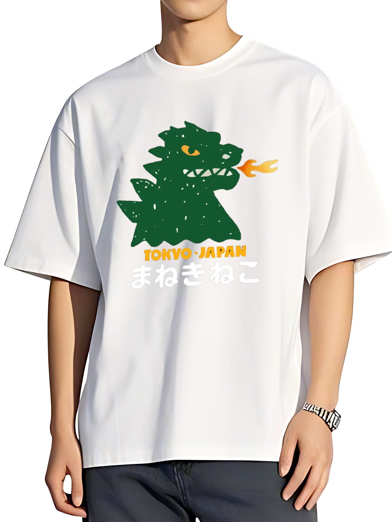 T-shirt Godzilla Monster Tokyo Japan Vintage Wash Japanese Design T-Shirt