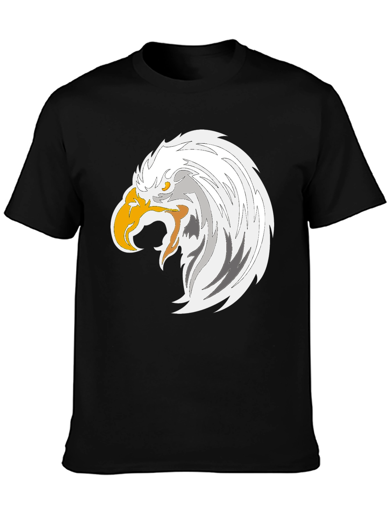 Eagle Graphic Tee - Bold Black Cotton T-Shirt
