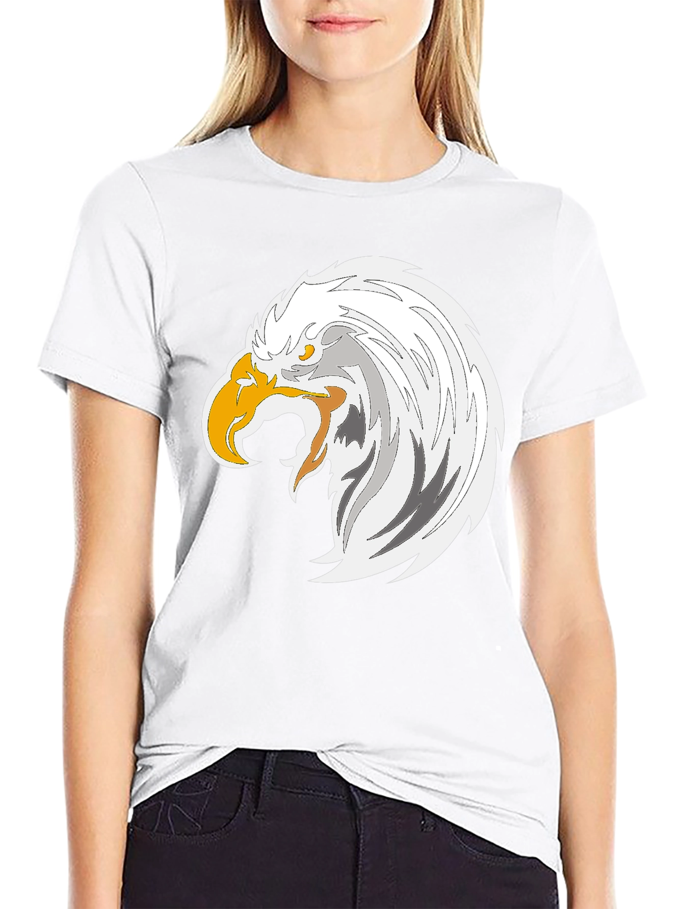 Eagle Graphic Tee - Bold Black Cotton T-Shirt