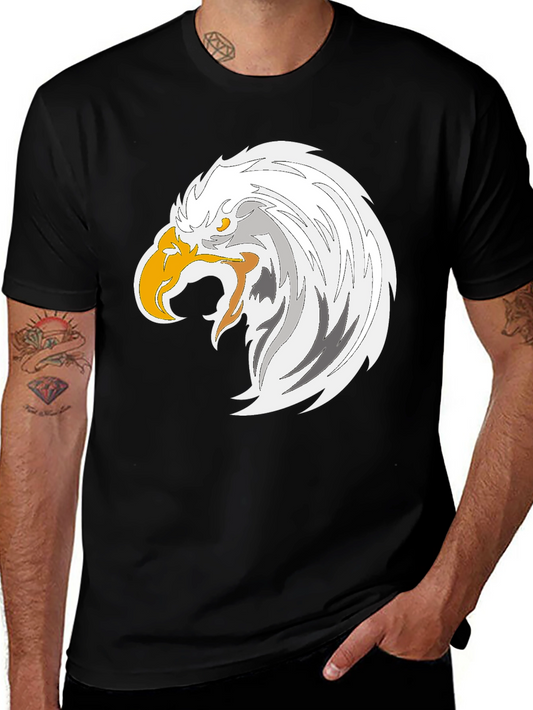 Eagle Graphic Tee - Bold Black Cotton T-Shirt