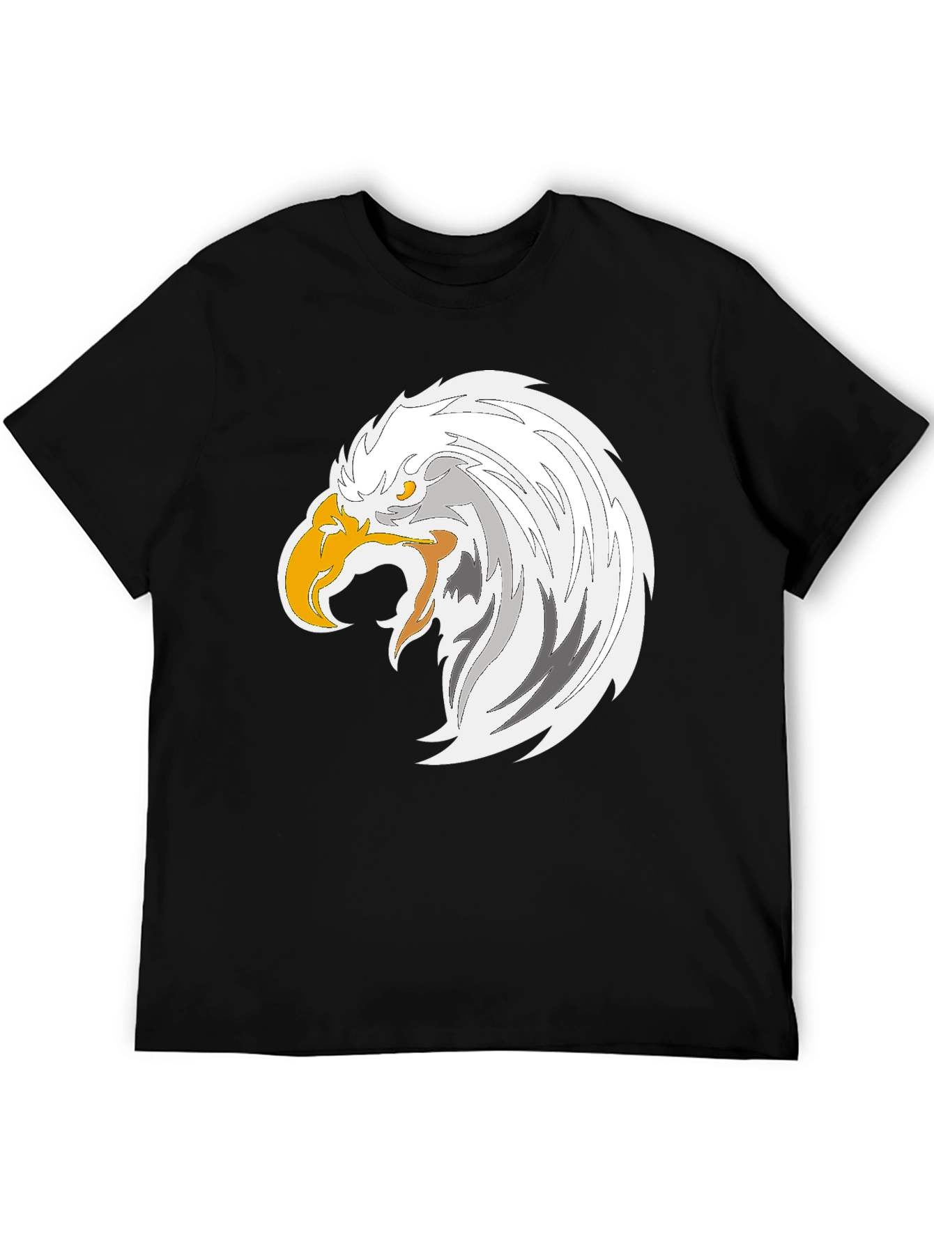 Eagle Graphic Tee - Bold Black Cotton T-Shirt