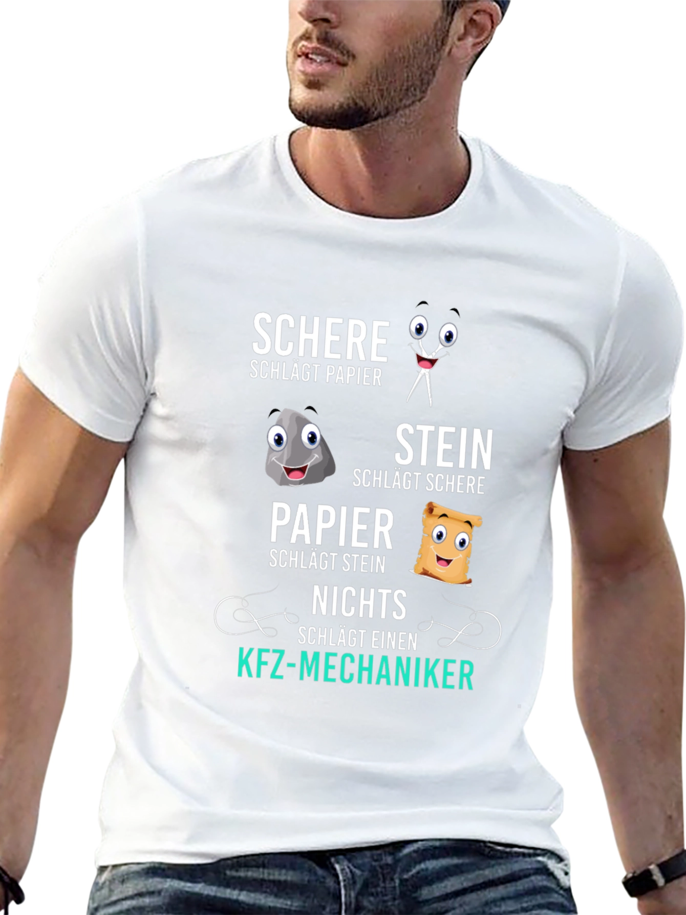 Rock Paper Scissors Nothing Beat Mechanic T-Shirt