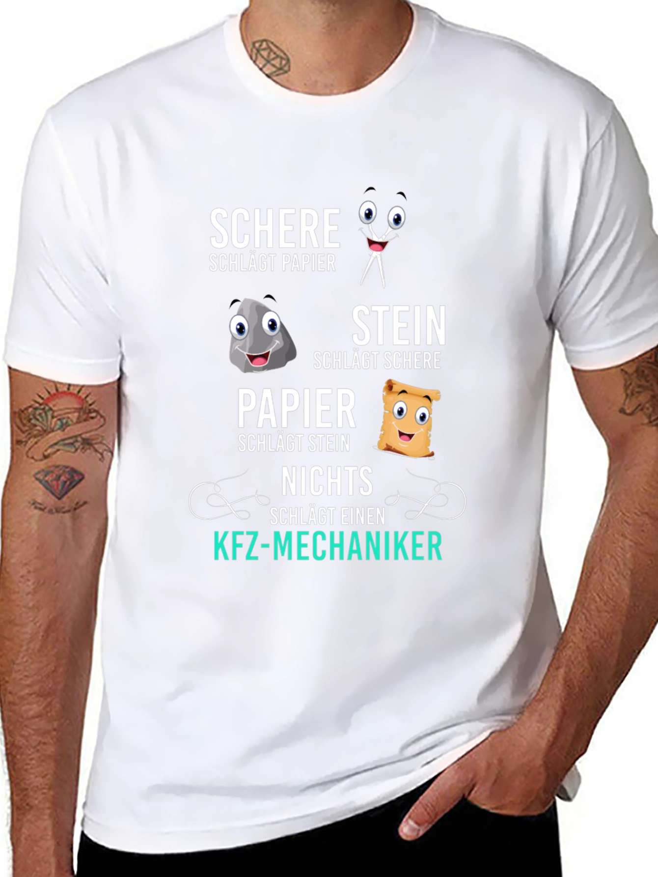Rock Paper Scissors Nothing Beat Mechanic T-Shirt