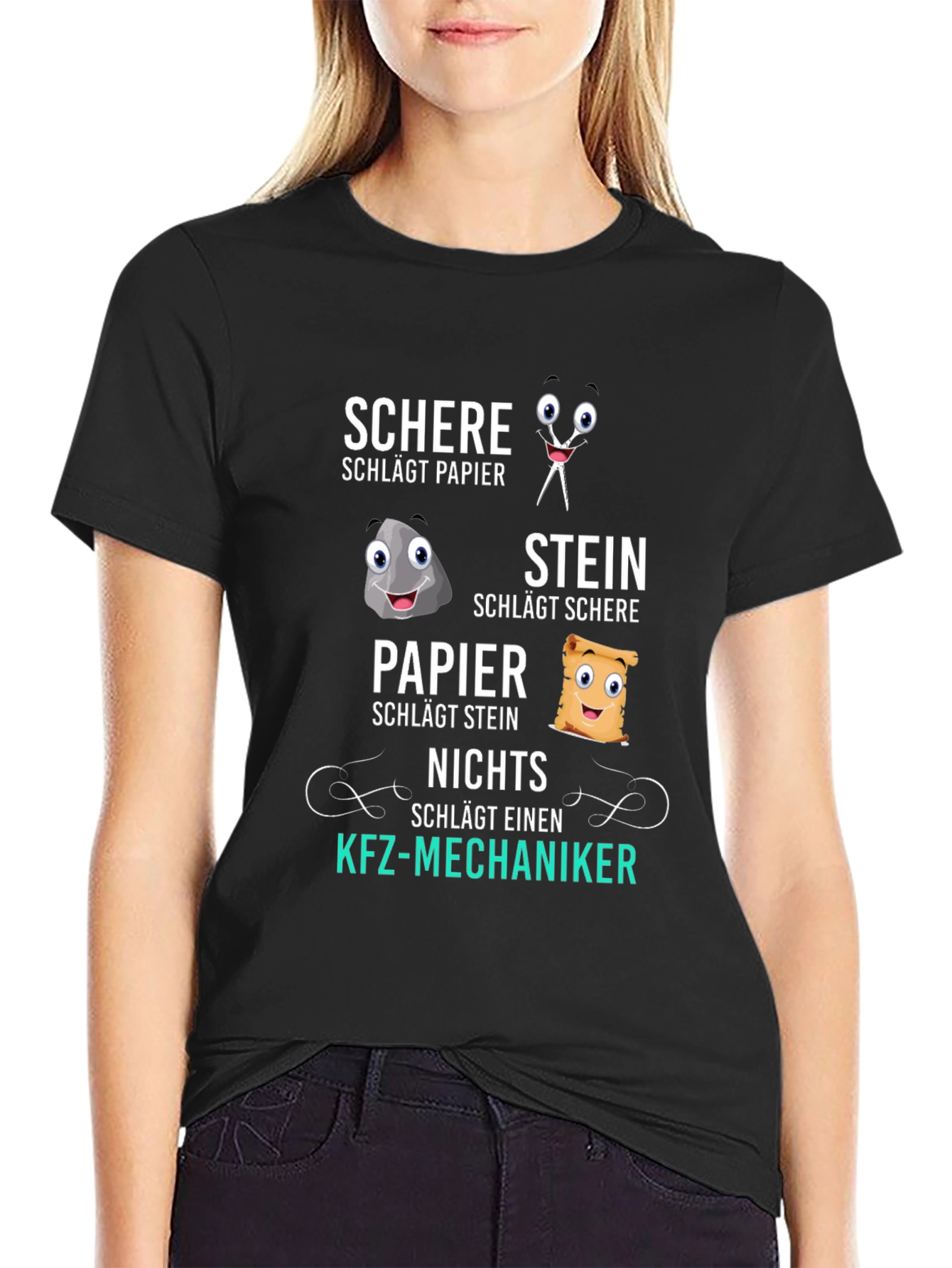 Rock Paper Scissors Nothing Beat Mechanic T-Shirt