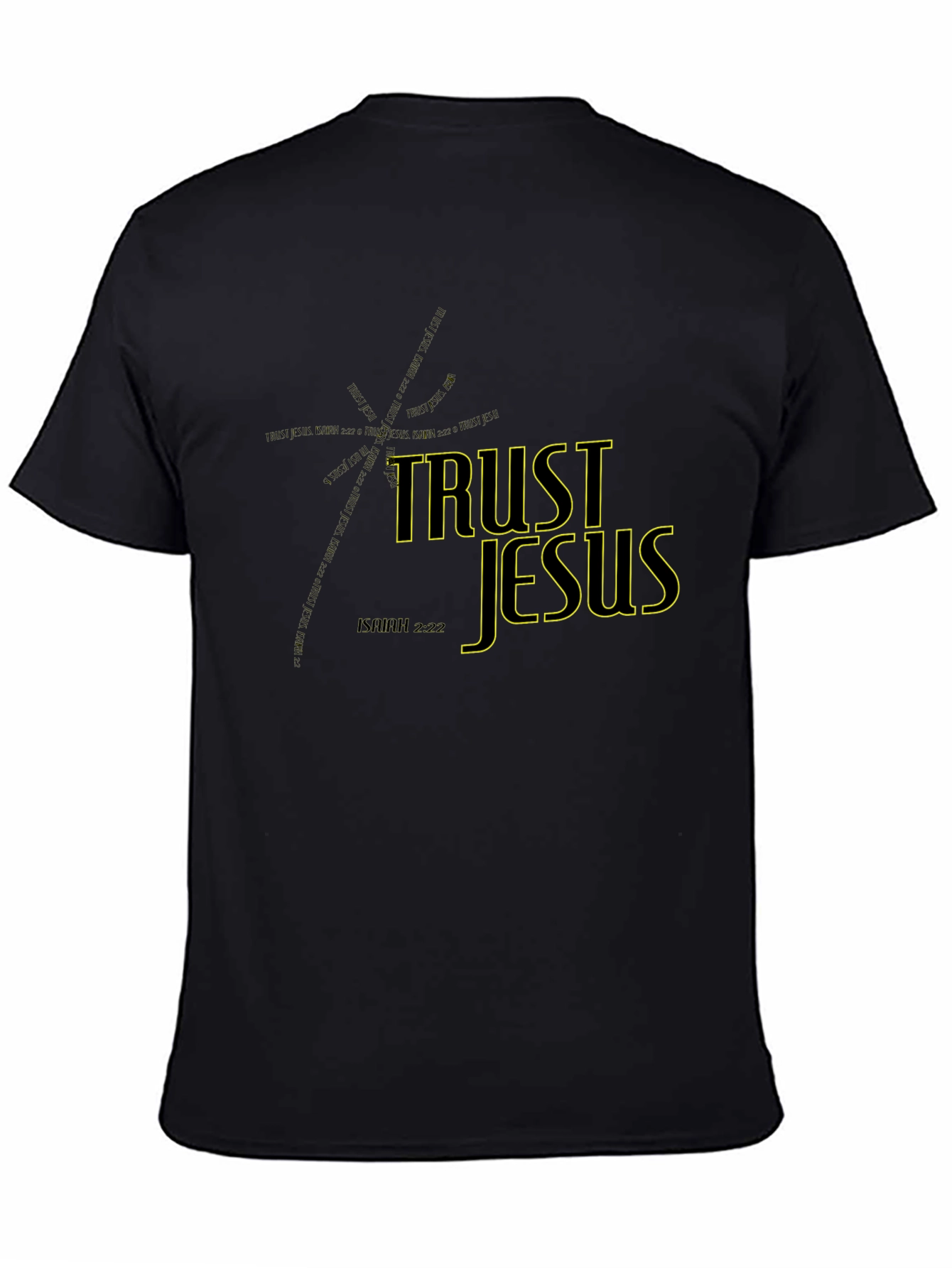 Trust Jesus Black Graphic Tee